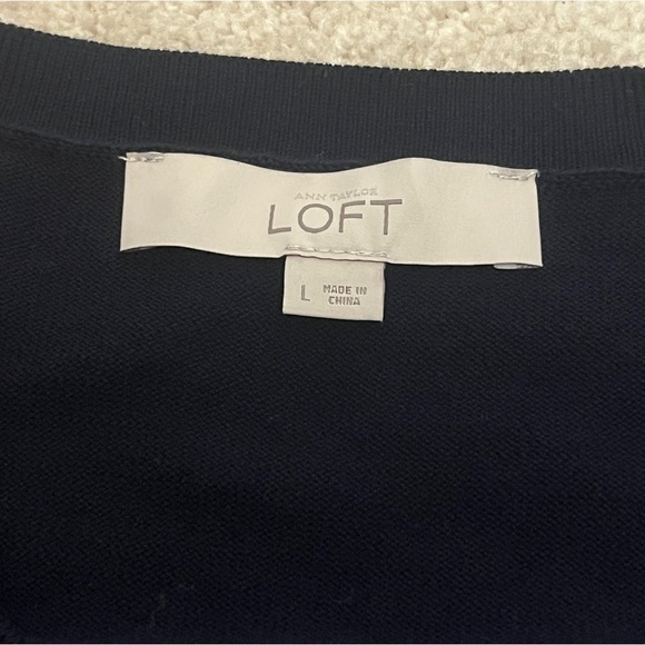 loft navy blue cardigan womens large - Picture 3 of 3